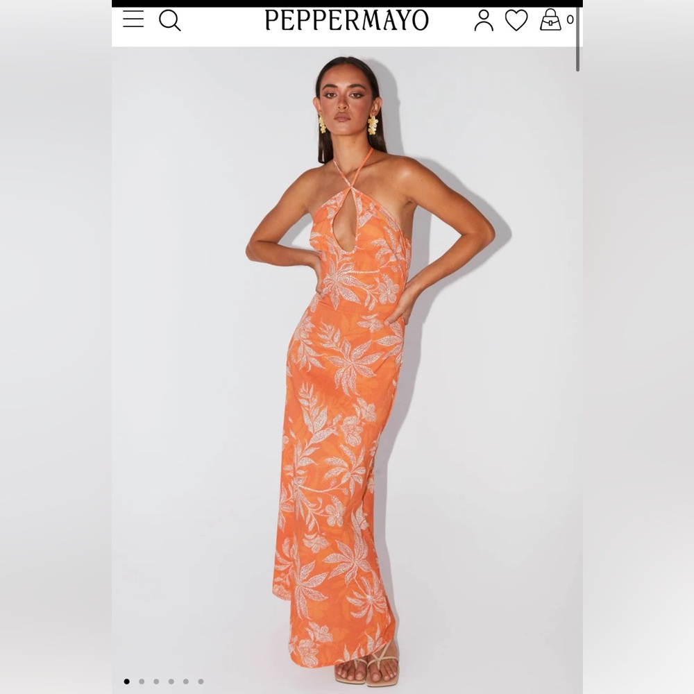 Peppermayo Exclusive - Keliegh Linen Maxi Dress - Tropic Sunset